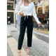 FABRIC PANTS IN BLACK