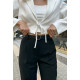 FABRIC PANTS IN BLACK