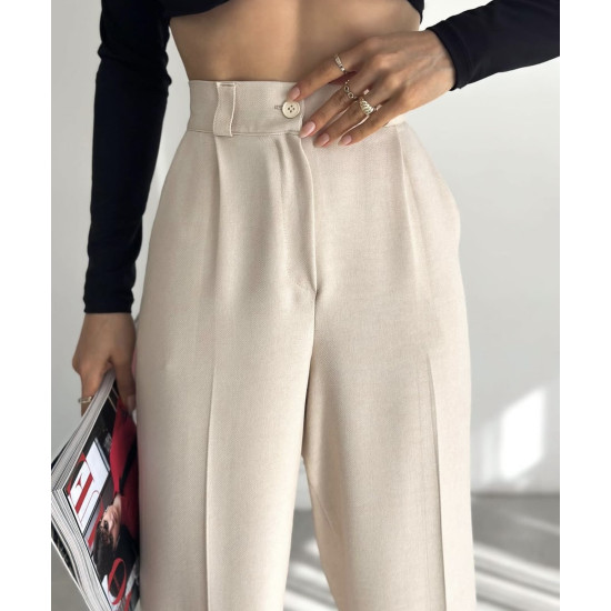 Palazzo FABRIC PANTS - BEIGE