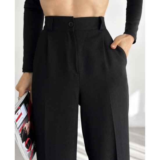 Palazzo FABRIC PANTS - BLACK