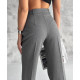 Palazzo FABRIC TROUSERS - DARK GRAY