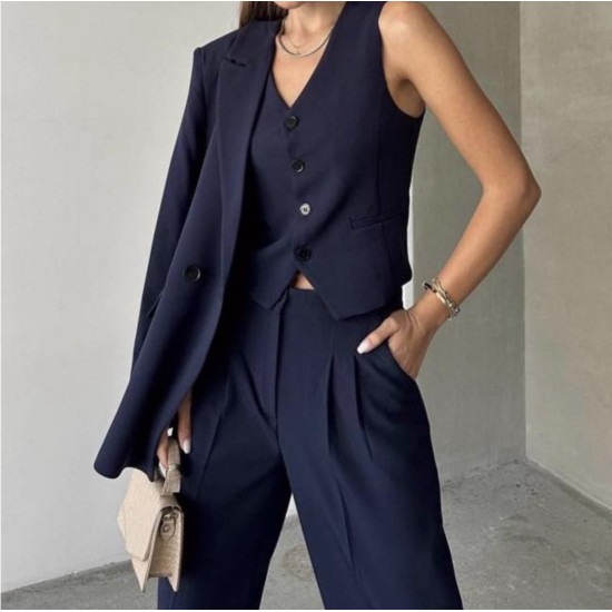 ΣΕΤ ΚΟΣΤΟΥΜΙ ΜΕ ΓΙΛΕΚΟ ΣΕ ΣΚΟΥΡΟ ΜΠΛΕ