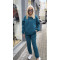 SET OF OVERALLS WITH FLEECE IN PETROL