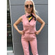 SUIT SET WITH VEST IN LIGHT PINK