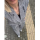 LINEN SET WITH VEST - GREY