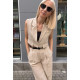 LINEN SET WITH VEST - BEIGE