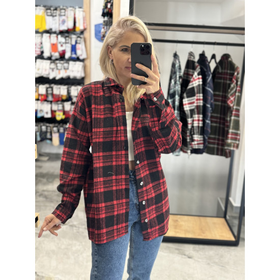 COTTON RED CHECKED SHIRT