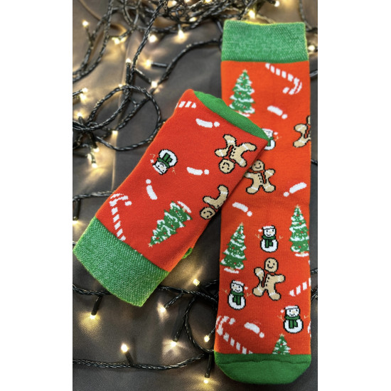 UNISEX CHRISTMAS SOCKS RED