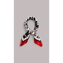 SILK SCARF IN BLACK ZEBRA