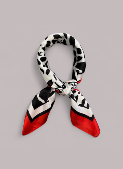 SILK SCARF IN BLACK ZEBRA